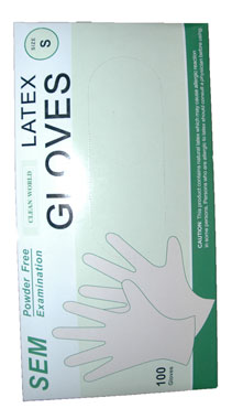 Перчатки диагн. латексные CLEAN WORLD Gloves (размер M)  (100 шт)