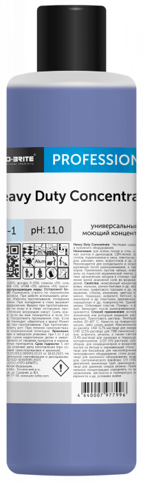 Моющее средство Хеви дьюти (Heavy Duty) 1л конц. средство для удал. жира и копоти  на вытяжках, плитах (009-1)