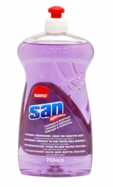 СаноСан Лаванда-Розмарин (Sano San Super Dishwashing Liquid Lavender & Rosemary) средство для мытья посуды 0,75л