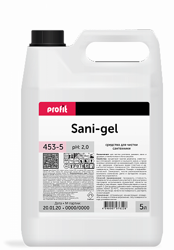 Профит Сани-Гель (Profit Sani-Gel 453-5) 5л гель для удаления ржавчины и известковых отложений