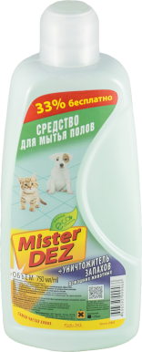  Mister Dez Eco-Cleaning Средство для мытья полов + уничтожитель запахов домашних животных 750 мл