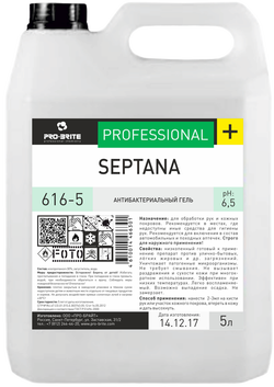Септана (Septana)  Антибактериальный гель 5 л. (616-5)