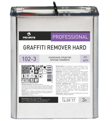 Граффити ремувер Хард (Graffiti Remover Hard) 3л усиленное ср-во для удаления граффити и масляной краски (102-3)