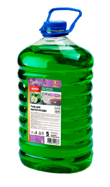 UpGUARD D2 APPLE Усиленный гель для мытья посуды с ароматом яблока 5л