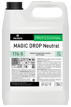 Мэйджик Дроп (Magic Drop) 5л жидкость для мытья посуды, нейтрале (без цвета и запаха) (176-5)