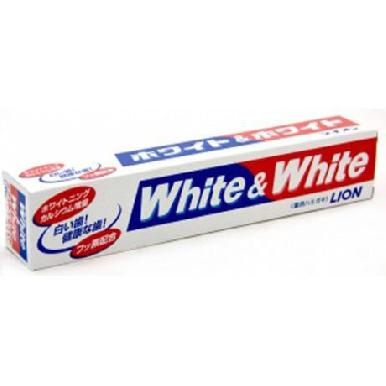 Lion "White&White"-зубная паста с кальцием и фтором отбеливающая 150 гр.