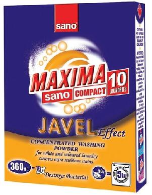 Порошок стиральный Сано Максима Жавель ( Sano Sano  Maxima Laundry Powder - Effect Javel .) концентрированный 360 гр