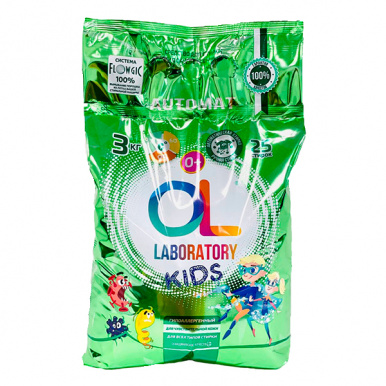 OL Laboratory Kids 3 кг бесфосфатный стиральный порошок 