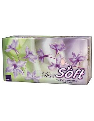 Двухслойные салфетки SANO Soft Tissue Pastel из мягчайшей бумаги 150 штук.