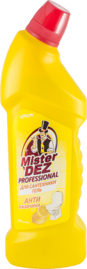 Mister Dez PROFESSIONAL  Гель для сантехники с ароматом лимона (без хлора)  750 мл