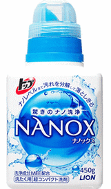 LION жидкое средство "Top NANOX" для стирки белья 450гр