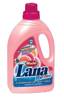 Madel Lana Fix Color (Мадел Лана Фикс Колор) - концентр. универсальное, жидкое моющее средство для совместной стирки цветного и белого белья с фиксацией цвета.1л (12) 20 стирок